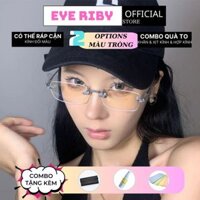 Mắt kính không gọng viền nam nữ đổi màu chống ánh sáng xanh thời trang cao cấp bức xạ chống tia cực tím Y13 Kính mắt