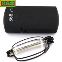 Mắt kính lão gọng xếp màu đen (868) từ 1 độ đến 4 độ, mắt kính viễn, mắt kính gập, mắt kính rút, mắt kính gấp