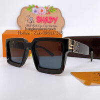 Mắt Kính LV Nam Vuông Đen Viền Kim Loại Cao Cấp Fullbox