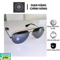 Mắt kính mát nam Rayban ORB3558 cổ điển gọng kim loại nhám, tròng tráng gương xám