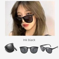 Mắt kính mát thời trang gấp gọn tiện lợi chống tia UV dành cho nam và nữ - Ink Black