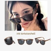 Mắt kính mát thời trang gấp gọn tiện lợi chống tia UV dành cho nam và nữ - Ink tortoiseshell