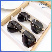 Mắt Kính Nam Thời Trang 752 Tròng Kính Polarized Chống Chói Gọng Kim Loại Độc Đáo - Tặng Kèm Hộp và Khăn Lau
