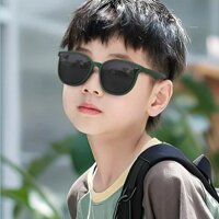 Mắt Kính Râm Cho Bé Gọng Silicone Dẻo Phân Cực Tròn - Kính Chống Tia UV Bé Trai Bé Gái Từ 3-10 Tuổi