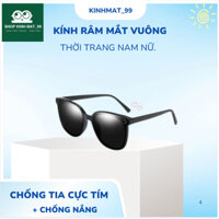 Mắt kính râm mát nam nữ mắt vuông chống tia UV gọng kính vuông thời trang phong cách Hàn Quốc