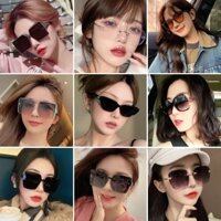 Mắt kính râm mát nữ chữ V gọng kính vuông màu sắc thời trang đẹp cá tính, đi biển, chụp ảnh kỷ yếu