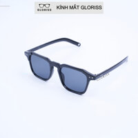 Mắt kính râm nam nữ thời trang GLORISS - BLACK VECTOR chống nắng, chống tia UV