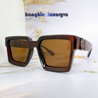 Mắt Kính Thời Trang - Kính Louis Vuitton Nam Nữ Vuông Nâu Cao Cấp Bảng To Chống Nắng