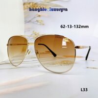 Mắt Kính Thời Trang Nam - Kính Lacoste Nam Bầu Màu Nâu Gọng Vàng Cao Cấp L33