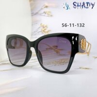 Mắt Kính Thời Trang Nữ - Kính Dior Mắt Mèo Đen Gọng Kim Loại Tròng Polarized Cao Cấp 6098
