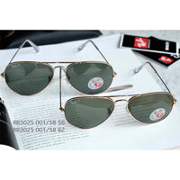 Mắt kính Unisex RAYBAN RB3025 001/58 Aviator Green Polarized Lens 58mm
