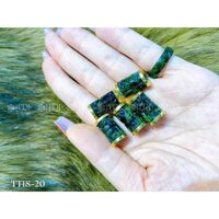 Mặt Lu Thống Cẩm Thạch Bọc Vàng 10K