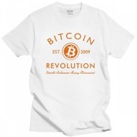 Mát mẻ Bitcoin Áo Thun Nam Tay Ngắn Tiền Điện Tử Cách Mạng Tee Áo Cổ Tròn Trang Bị Cotton Mềm Thời Trang Áo Quần Áo