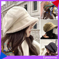 [Mắt] Mũ nồi mùa thu đông dành cho nữ Mũ nồi mềm siêu dày màu trơn chống gió thời tiết lạnh Mũ đội đầu sành điệu ngoài trời