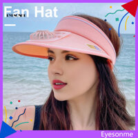 Mắt Mũ quạt có thể điều chỉnh Mũ chống nắng Mũ băng đô có thể điều chỉnh Mũ chống nắng có bảo vệ tia cực tím cho nữ Sạc Usb Vành rộng Mũ du lịch chống gió