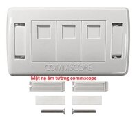 Mặt nạ âm tường 3 cổng Commscope (2-1427030-3) cao cấp