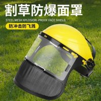 Mặt nạ bảo vệ máy cắt cỏ Lưới chống cháy nổ Vỏ bảo vệ cỏ Lưới mặt nạ toàn mặt Màn hình trong suốt