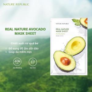 Mặt nạ bơ Nature Republic Real Nature Avocado Mask Sheet 23ml