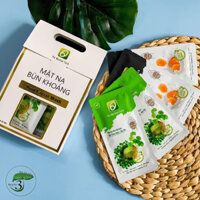 MẶT NẠ BÙN  KHOÁNG (gồm 5 gói mix tinh  chất chùm ngây, rau má và  5 gói mix sữa dê ,nghệ  đỏ)