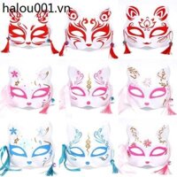 Mặt nạ cáo không cầu lông Mặt nạ mèo cáo nửa mặt Phim hoạt hình Anime Trẻ em Mặt nạ Halloween Đạo cụ biểu diễn