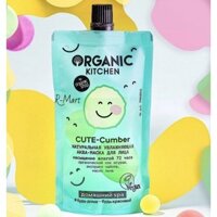Mặt nạ cấp ẩm ORGANIC KITCHEN Cute Cumber từ dưa chuột và dầu hạt lanh duy trì sự đàn hồi, làm mờ nếp nhăn 100ml