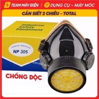 Mặt nạ chống khói độc NP-305 dùng phòng độc, lọc bụi mịn, xịt sơn, chống giọt bắn - Team Máy Điện