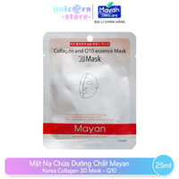 Mặt Nạ Chứa Dưỡng Chất MAYAN Korea Collagen 3D Mask 25ml - COENZYM Q10