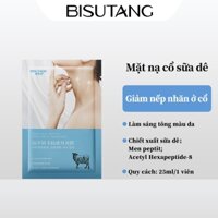Mặt nạ cổ BISUTANG Sữa dê & Peptide – Dưỡng ẩm, làm mờ nếp nhăn vùng cổ, cấp nước hiệu quả