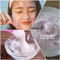 Mặt Nạ Collagen Cánh Hoa Hồng - Mặt nạ collagen ướp cánh hoa hồng tươi hàng hanmade