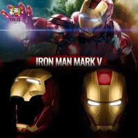 Mặt nạ Cosplay TIEZI, Mũ đội đầu bằng nhựa phát sáng Anime Iron Man, Mũ bảo hiểm ngộ nghĩnh Đồ chơi lừa Prank Crazy Glowing Mask Masquerade