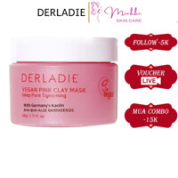 Mặt Nạ Đất Sét Derladie Vegan Pink Clay Mask Deep Pore Tightening Hút Dầu Kiểm Soát Nhờn 12H 60g