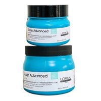 Mặt nạ đất sét giảm bã nhờn cho tóc & da đầu dư dầu L'OREAL 2 in 1 Scalp Advanced 500ml