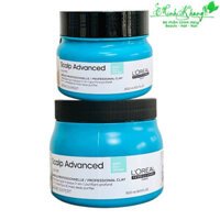 Mặt nạ đất sét giảm bã nhờn cho tóc & da đầu dư dầu L'OREAL 2 in 1 Scalp Advanced 500ml [ MK ]