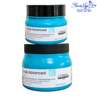 Mặt nạ đất sét giảm bã nhờn cho tóc & da đầu dư dầu L'OREAL 2 in 1 Scalp Advanced 500ml [ TN ]
