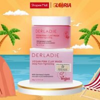 Mặt Nạ Đất Sét Hút Dầu Kiểm Soát Nhờn 12H Derladie Vegan Pink Clay Mask Deep Pore Tightening 60g