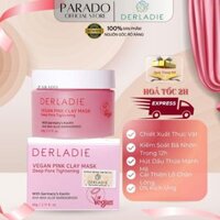Mặt Nạ Đất Sét Hút Dầu Kiểm Soát Nhờn 12H Derladie Vegan Pink Clay Mask Deep Pore Tightening 60g