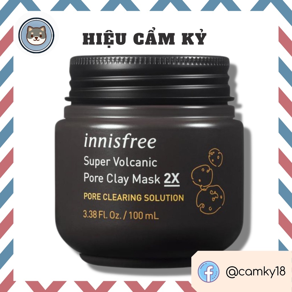 Mặt nạ đất sét Innisfree Super Volcanic Pore Clay Mask 2X - 100ml