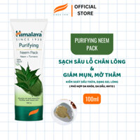Mặt nạ đất sét kiểm soát bã nhờn, mờ thâm, giảm mụn chiết xuất lá neem Himalaya Neem Face Pack 100ml