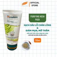 Mặt nạ đất sét lá neem loại bỏ mụn, bã nhờn và mờ thâm Himalaya Neem Face Pack 150ml