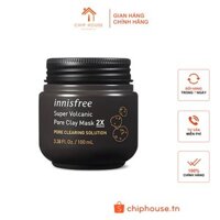 Mặt nạ đất sét - Mặt nạ Innisfree Super Volcanic Pore Clay Mask 2X Hàn Quốc 100ml - CHIPHOUSE