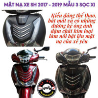 Mặt Nạ Độ Sh Việt 2017 2018 2019 Gắn Sh 125i/150i Mẫu 3 Sọc Xi (Lưu Ý Không Có Ốp Mặt Nạ Nhỏ Đi Kèm)