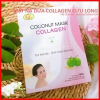 Mặt Nạ Dừa Collagen Cửu Long Hộp 4 Miếng