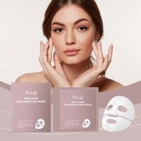 Mặt nạ dưỡng ẩm Collagen (Bộ 4 món) với dầu hạt nho & nhôm Glycinate | Khóa độ ẩm cường độ cao cho làn da phát sáng | Mọi loại da