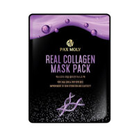 Mặt nạ dưỡng ẩm da săn chắc, mịn màng và cải thiện độ đàn hồi da Pax Moly Real Collagen Mask Pack 25ml ( Hộp 10 miếng )