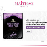 Mặt nạ dưỡng ẩm da săn chắc, mịn màng và cải thiện độ đàn hồi da Pax Moly Real Collagen Mask Pack 25ml ( Hộp 10 miếng )