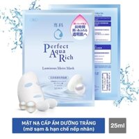 Mặt nạ dưỡng ẩm sáng mịn Senka  Perfect Aqua Rich Mask Luminous Moist - Hàng Nhật nội địa