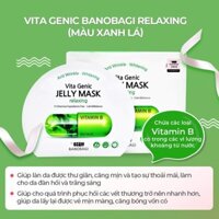 Mặt Nạ Dưỡng Da Banobagi Vita Genic Jelly Mask Cung Cấp Collagen, Vitamin Và Dưỡng Chất Chăm Sóc Da Săn Chắc Mịn Màng - Relaxing Xanh lá