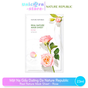 Mặt nạ dưỡng da chiết xuất hoa hồng Nature Republic Real Nature Rose Mask Sheet