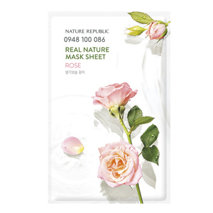 Mặt nạ dưỡng da chiết xuất hoa hồng Nature Republic Real Nature Rose Mask Sheet