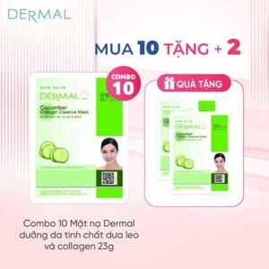 Mặt nạ dưỡng da tinh chất dưa leo Dermal Cucumber Collagen Essence Mask 23g